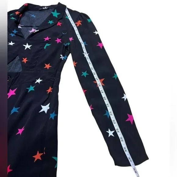 Nobody's Child Star Multi Color Cut out Mini Skater Dress Black Size 6 - Picture 16 of 16